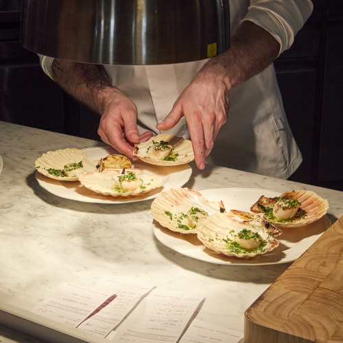 Cornish Scallops served at Emberwood Bath Cornish Scallops served at Emberwood Bath