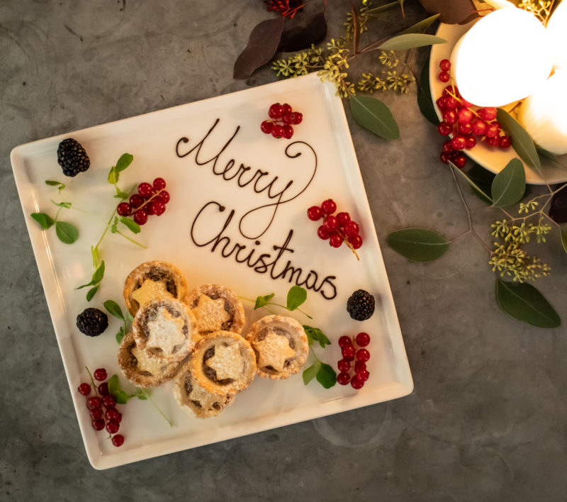 Mince pies Christmas plate Francis Hotel