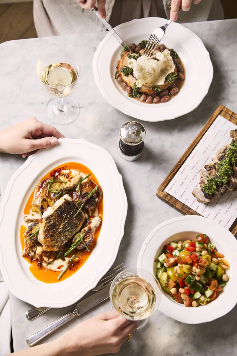 Hake and sides at Emberwood