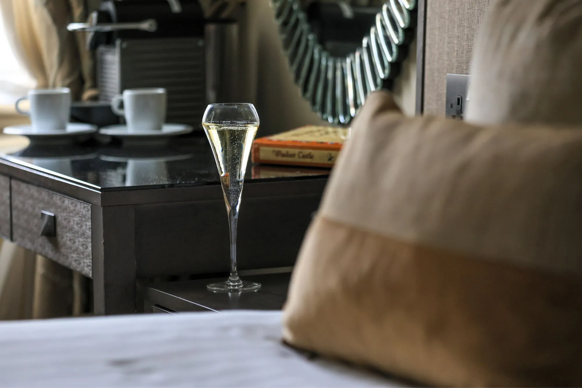 The Francis Hotel Bath Prosecco by bed